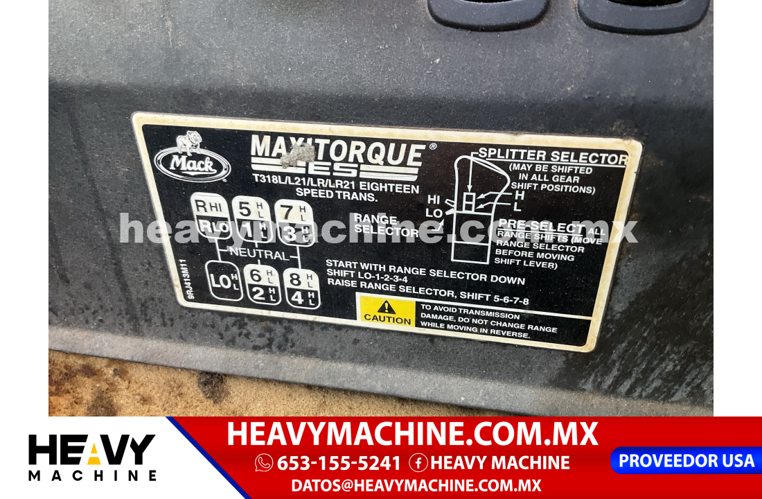 Concreto Bomba de Concreto 2006 Mack MR688S 14x6