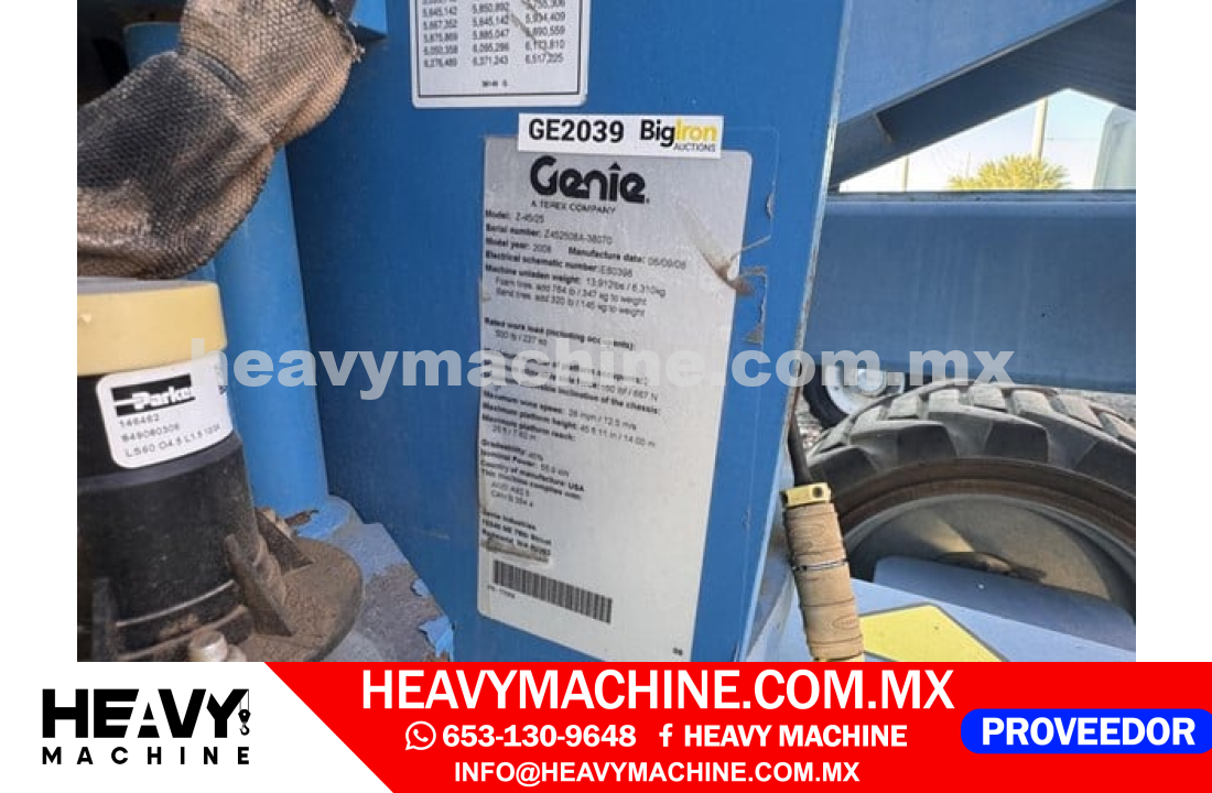 Equipo de elevación Articulado 2008 GENIE Z45-25
