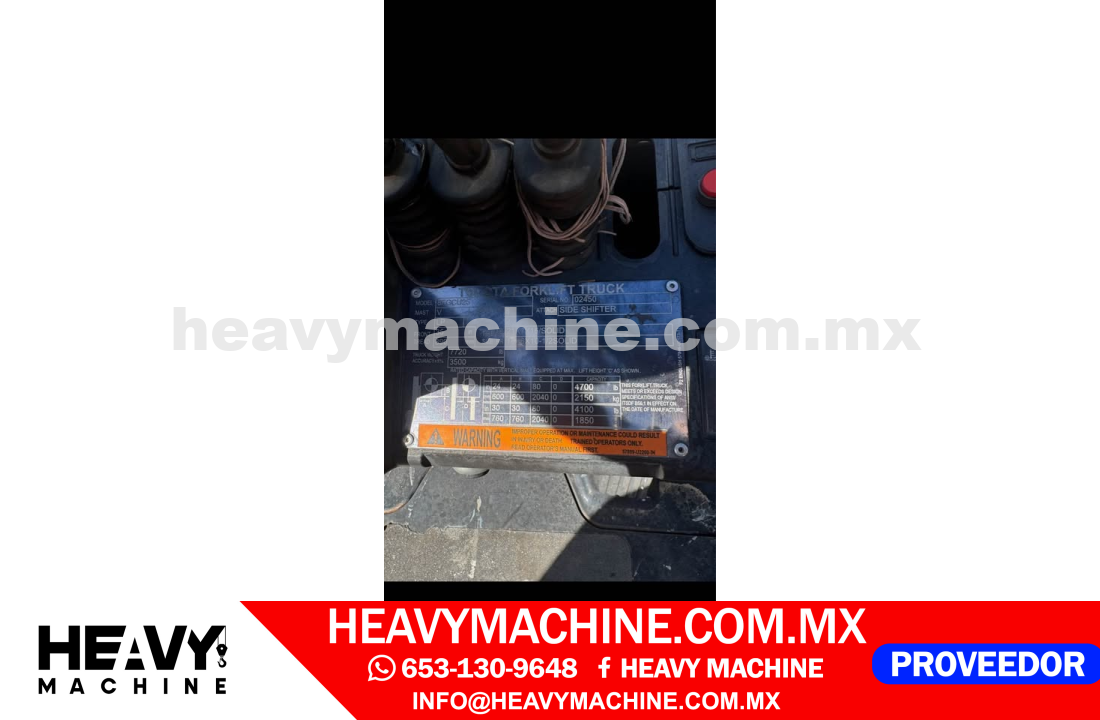 Equipo de elevación Montacargas 2019 TOYOTA 8FGCU25