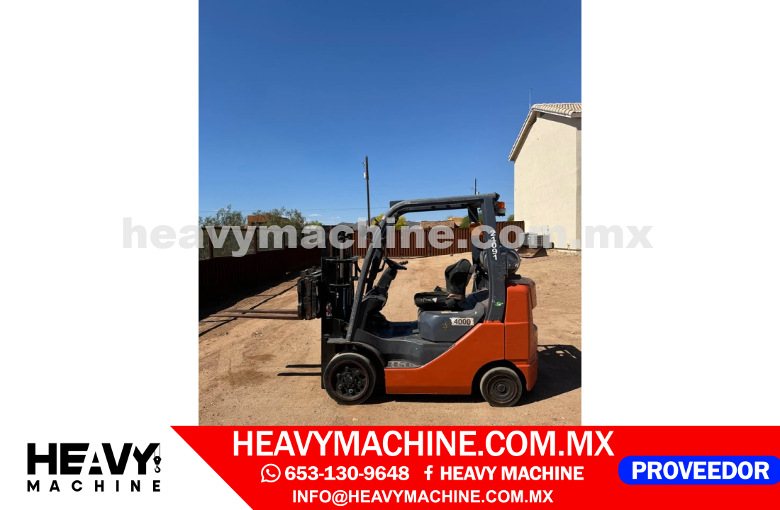 Equipo de elevación Montacargas 2019 TOYOTA 8FGCU25