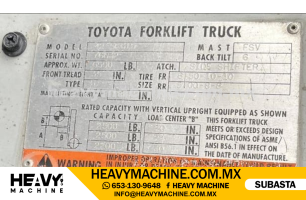 Equipo de elevación Montacargas 1995 TOYOTA 425FG15