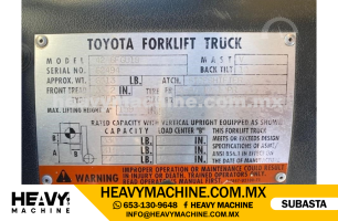 Equipo de elevación Montacargas 1998 TOYOTA 426FGU18