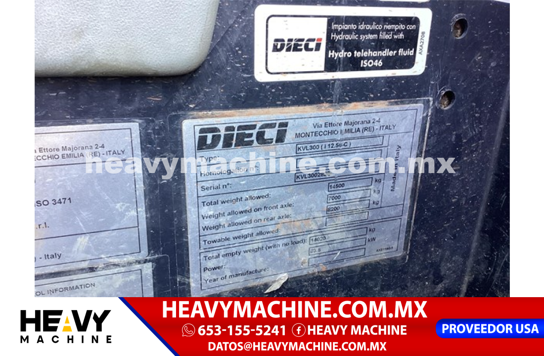 Equipo de elevación Telehandler 2020 Dieci ICARUS 12.56C