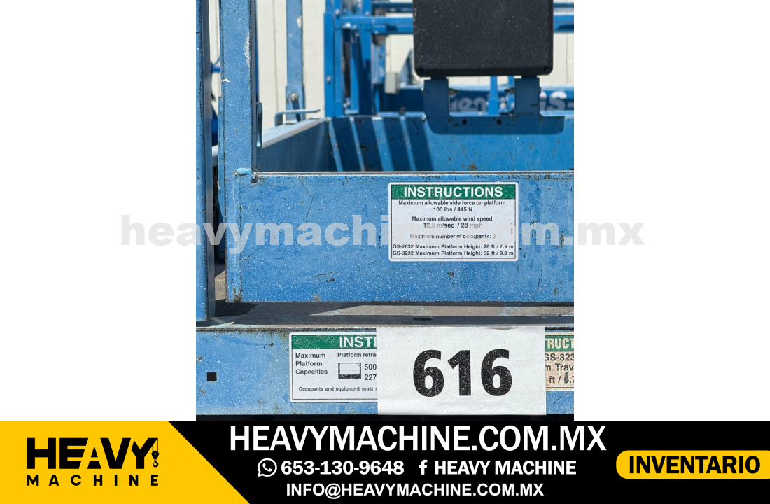 Equipo de elevación Tijera 2015 GENIE GS2646