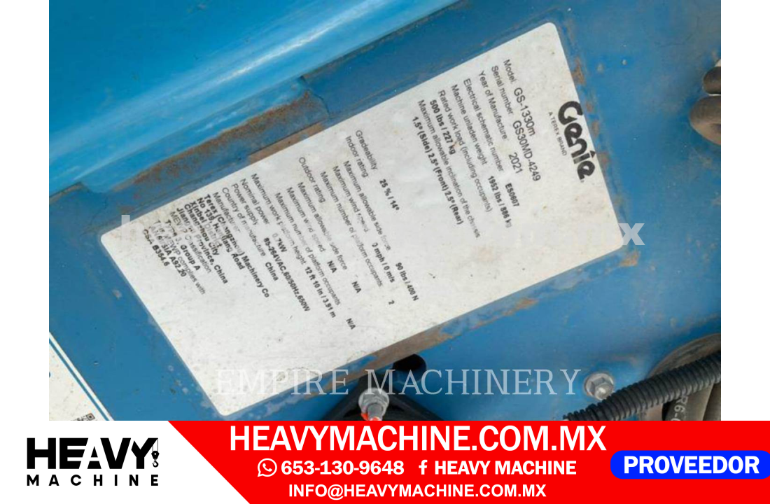 Equipo de elevación Tijera 2021 GENIE GS1330