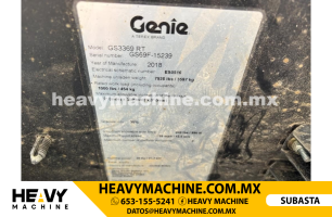 Equipo de elevación Tijera 2018 GENIE GS3369 RT