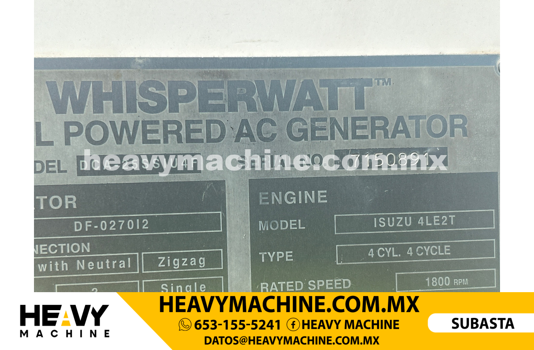 Equipos Ligeros Generador 2015 MULTIQUIP DCA25SSIU4F