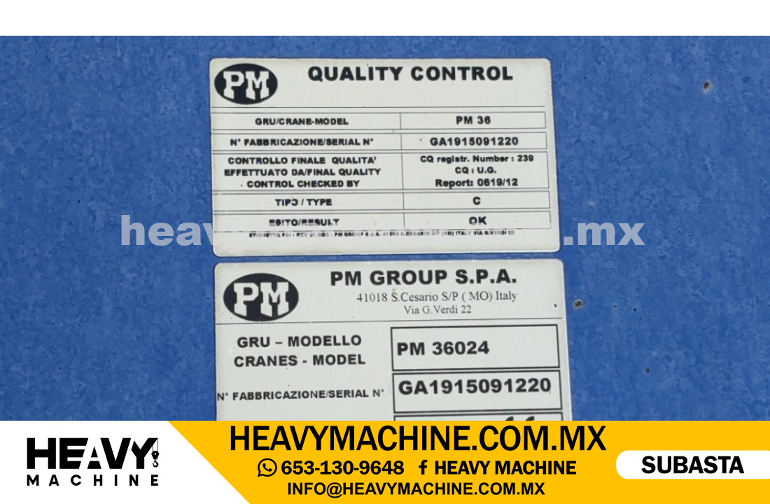 Grúa Articulada 2012 FREIGHTLINER Bussines M2