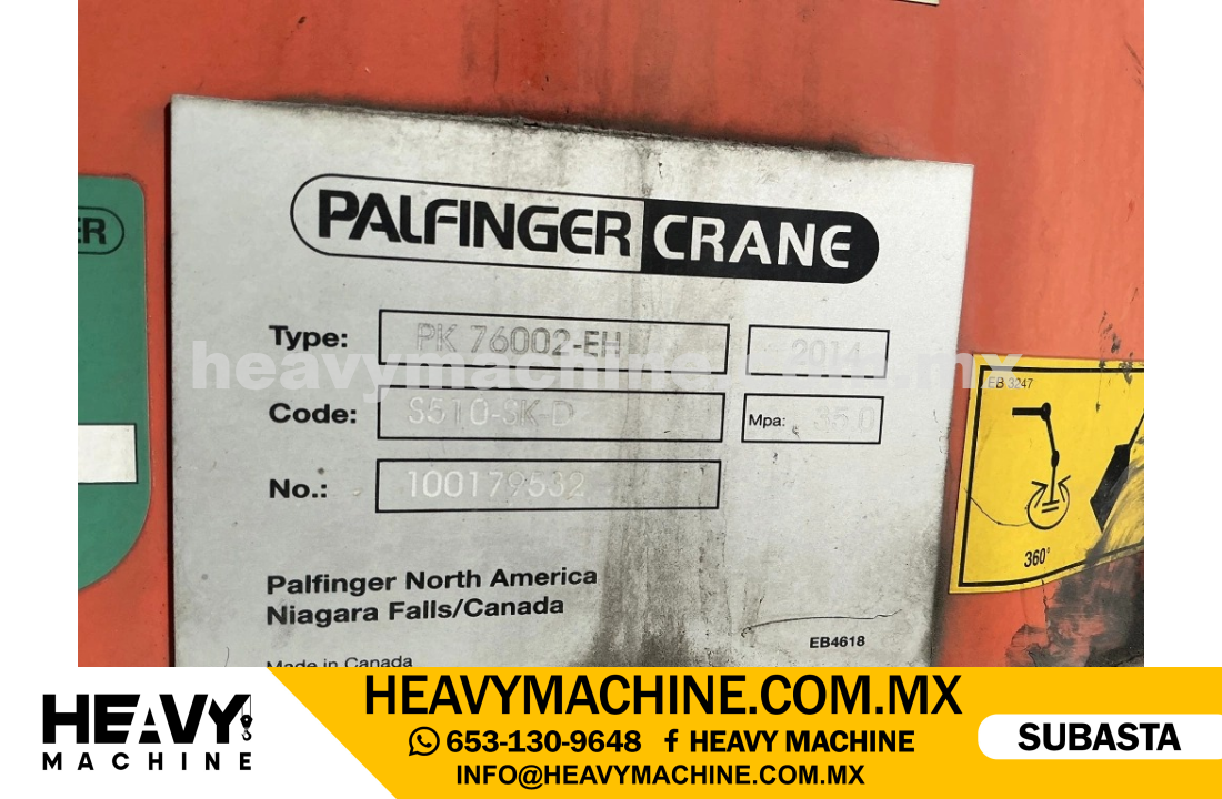 Grúa Articulada 2015 FREIGHTLINER Coronado 122