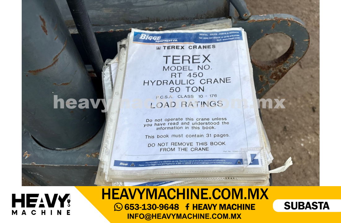 Grúa RT 1999 TEREX RT450
