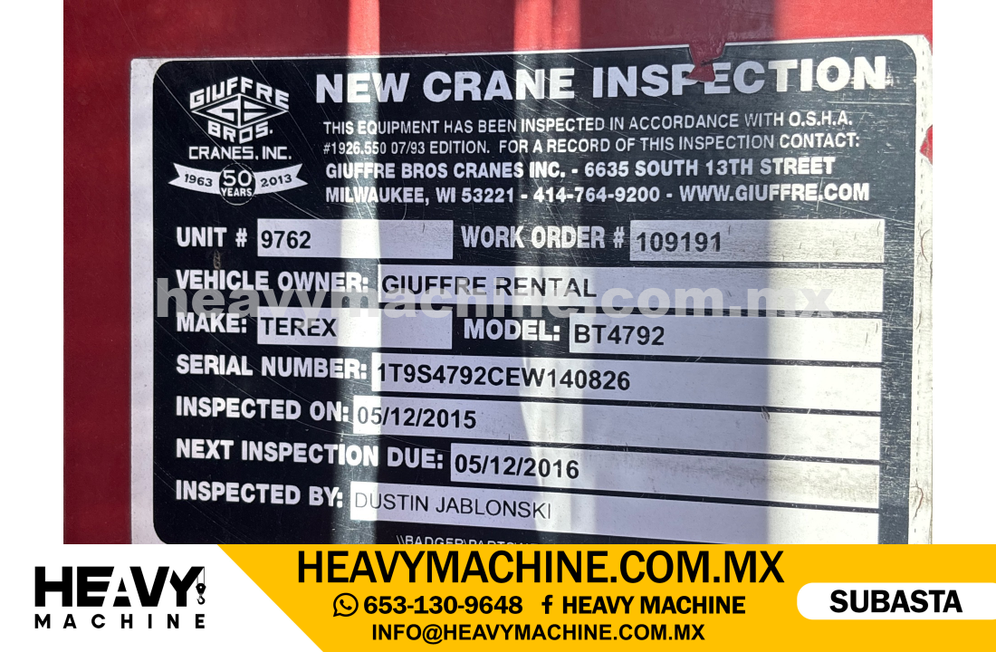 Grúa Titán 2015 FREIGHTLINER 108SD