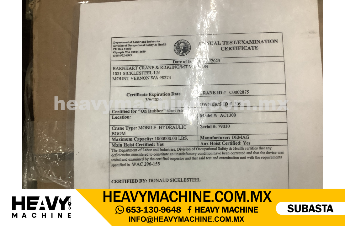 Grúa Todo terreno 1997 DEMAG AC1300