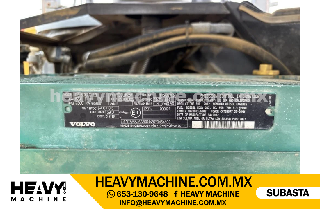 Maquinaria Pesada Cargador frontal 2012 VOLVO L30B