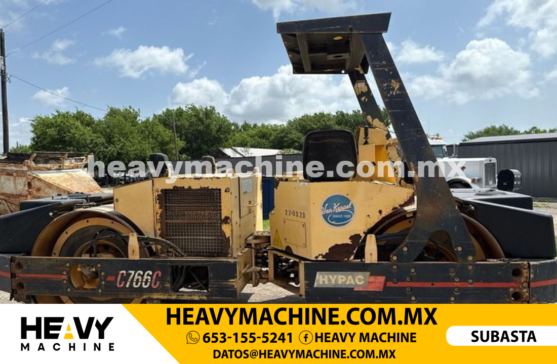 Maquinaria Pesada Compactadora Hypac C766C double drum vibratory roller
