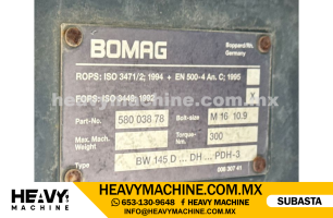 Maquinaria Pesada Compactadora 2004 BOMAG BW 145 DH-3