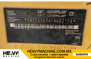 Maquinaria Pesada Compactadora 2007 CAT CS563