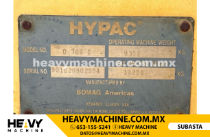 Maquinaria Pesada Compactadora Hypac C766C double drum vibratory roller