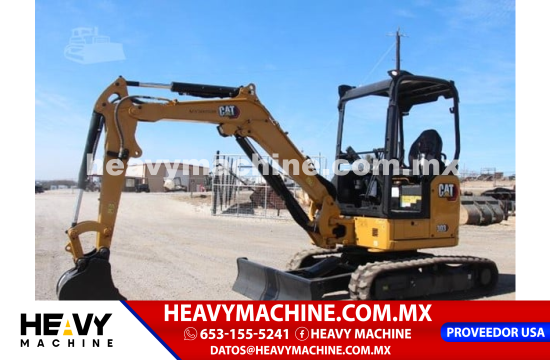Maquinaria Pesada Mini Excavadora 2022 Caterpillar 303E CR