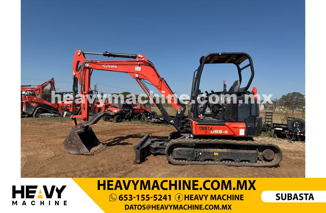 Maquinaria Pesada Mini Excavadora 2023 KUBOTA U55-5